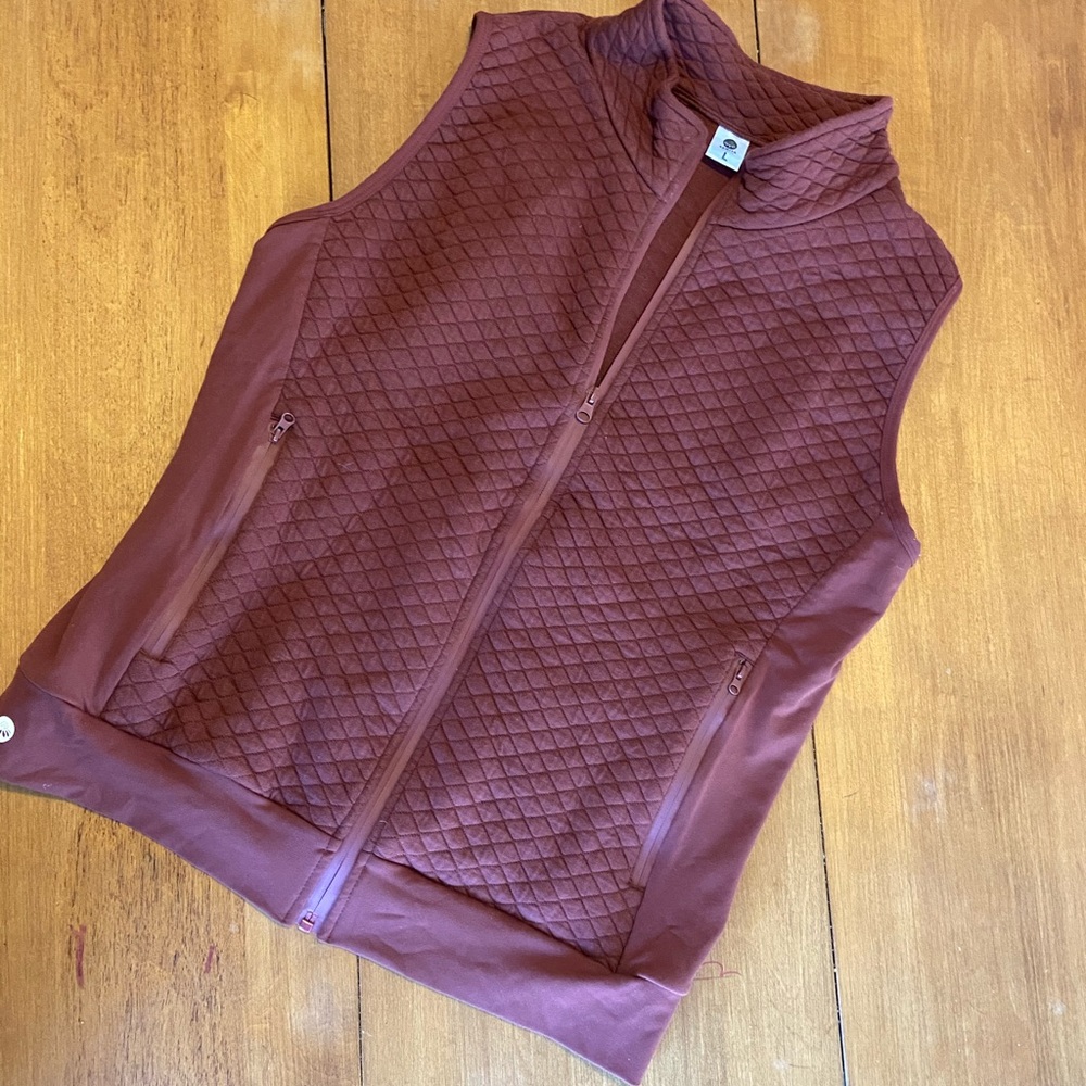 Rust Quilted Athleisure Vest